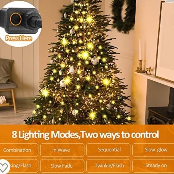 Christmas Decorations Tree Lights with Ring, 280 LEDs - Picture 3 of 5
